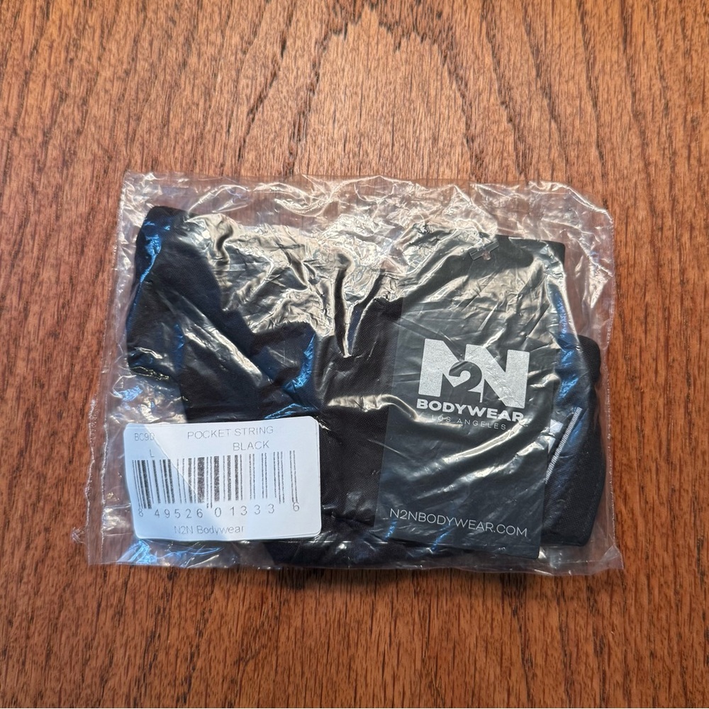N2N Pocket String Thong black soft L